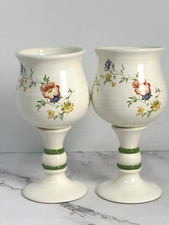 Wine Goblets Sangria Goblets Pottery Goblets Set (2) Pottery Style Goblets