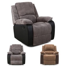 POSTANA JUMBO CORD FABRIC RECLINER ARMCHAIR SOFA LOUNGE HOME RECLINING CHAIR