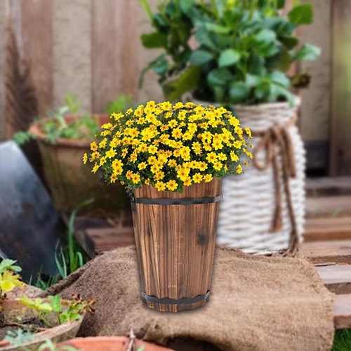 Wooden bucket barrel - barrel, planter