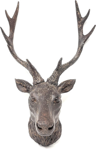 Vintage aged resin reindeer - vintage,