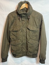 Schott NYC Mitch Military Coat Bomber Hooded Green Jacket Men’s Size Medium