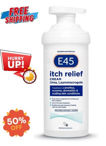 E45 itch relief cream 500g - itch, –