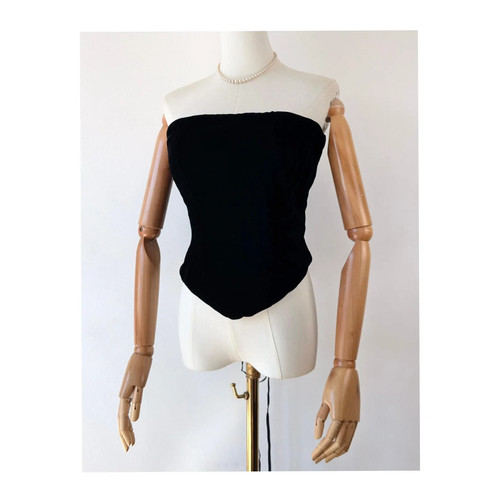 Vintage 1990s black velvet - vintage,
