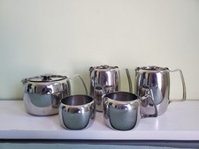 Old Hall Stainless Steel 5 Piece Tea Set.