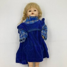 Vintage Pedigree 20” Walking Doll No.41 Sleep Eyes Voice Box 1950s Blue Dress