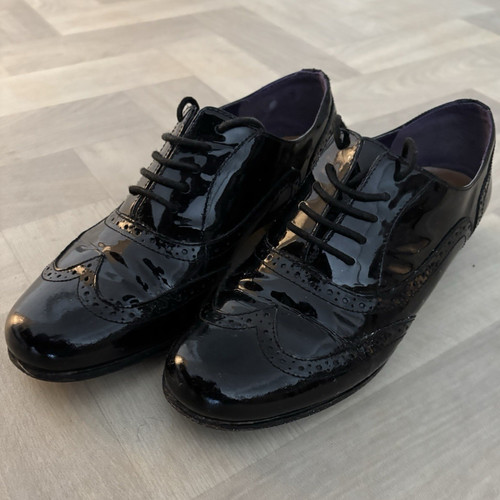 Women black patent leather - black,