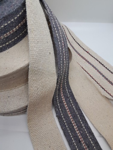 Cotton herringbone webbing - cotton,