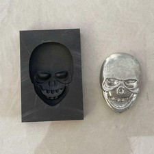 3D Graphite Ingot Mold Skull Gold Silver Metal for Melting Casting RefinDFR