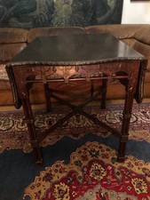SUPERB!  19TH CENTURY  CHIPPENDALE CLUSTERED COLUMN LEG  PEMBROKE DINING   TABLE