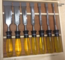 7PC WOOD CHISEL SET IN WOODEN