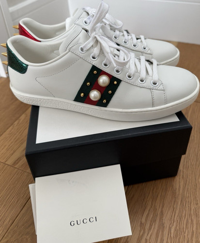 Gucci studded pearl ace white - pearl,