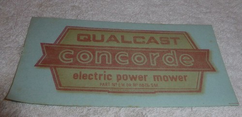 Vintage lawn mower decals