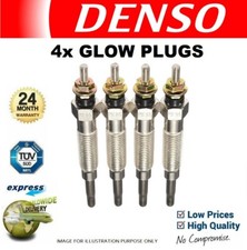 4x DENSO GLOW PLUGS for TATA TELCOLINE 2.0 TDiC 4x4 1999-2005