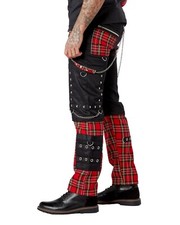 Dark Wear Tartan Bottoms Bondage Punk Trousers Music Metal Punk Trouser