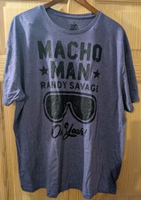 Macho Man Randy Savage T-shirt In Sunglasses Mens Purple WWE Wrestling XXL 