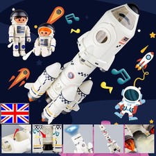 5 IN 1 Space Rocket Toy Set Model Space Rocket Launcher Astronaut Toys for Kids