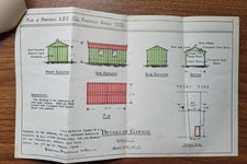1938 ABC Steel Garage Plan, 177, Priory Road Hornsey London Letter & Drawing