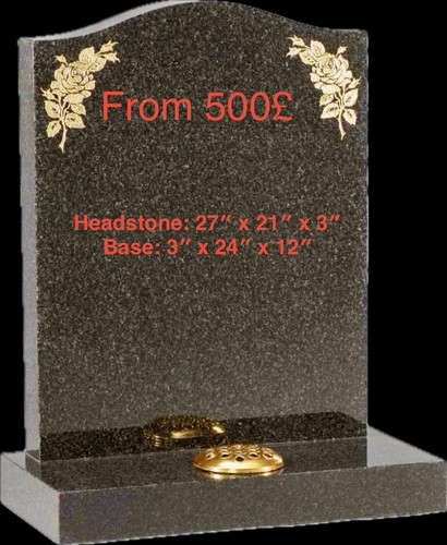 Granite memorial headstone - granite,