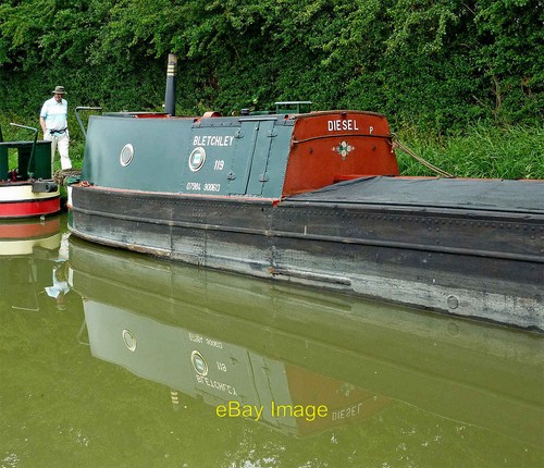 Photo 6x4 working narrowboat - 6x4,