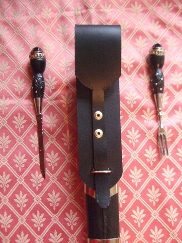 Leather dirk frog scottish - leather,