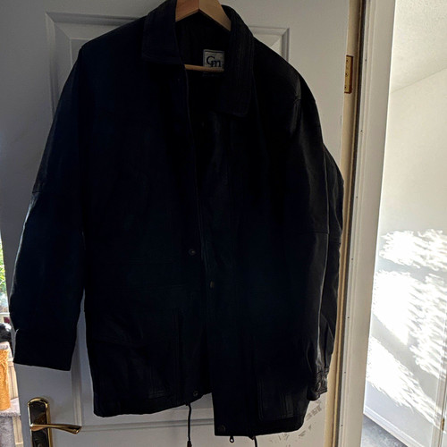Men black real leather - real,