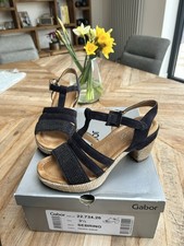 Gabor Sandals Size 3.5 G Navy