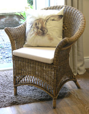 Lloyd loom style rattan chair