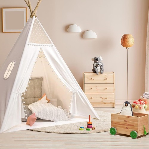 Large kids teepee lace wood - large,
