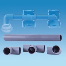 28mm Waste Water Pipe Outlet Hose Easy Drain Away Connection Kit Caravan