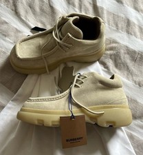 Beige Suede Creeper Mid Derbys