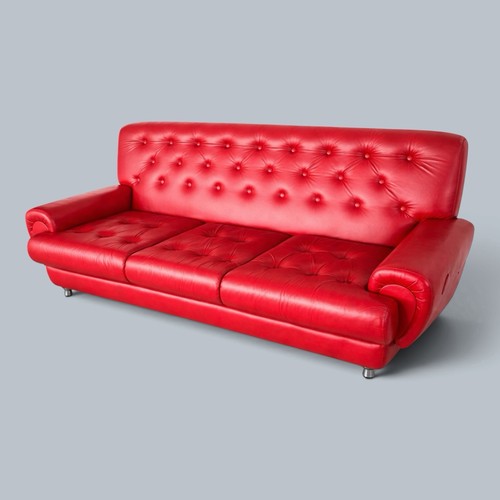 Vintage red leather deep - vintage,