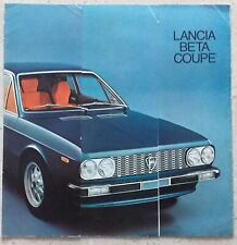 Lancia Beta Coupe UK sales Foldout marketing Brochure 1974/76 Free Quick Postage