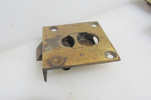 Antique brass door lock - brass,