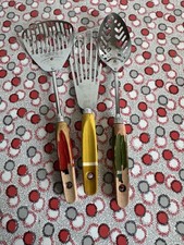 vintage kitchen utensils prestige Skylinekichemajig colourful 1960s