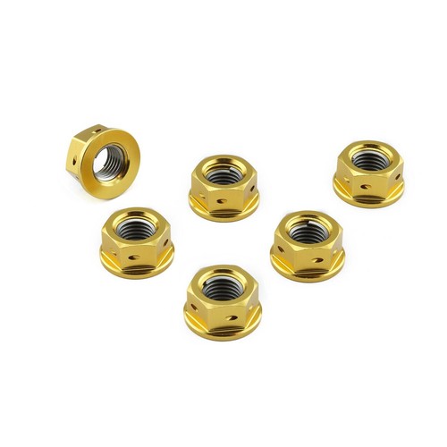 Rear sprocket nuts gold - nuts,