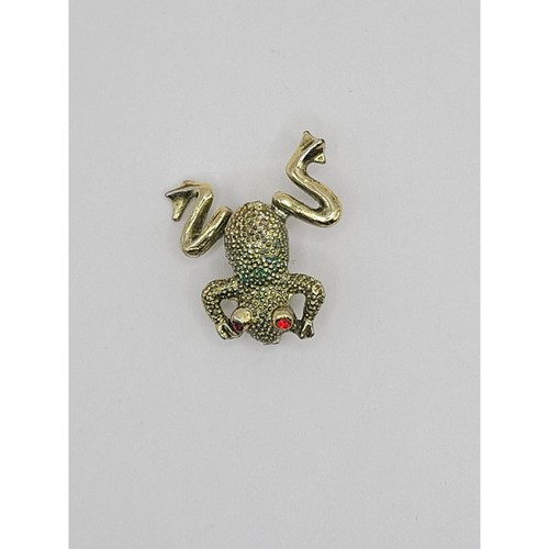 Vintage frog brooch gold - vintage,
