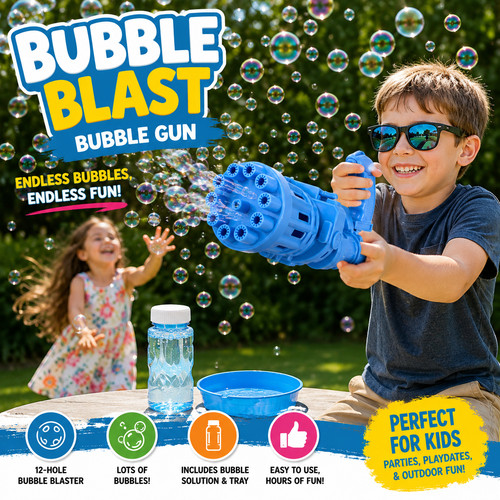 Electronic bubble machine gun - bubble,