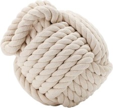 Rope Knot Door Stop Cream