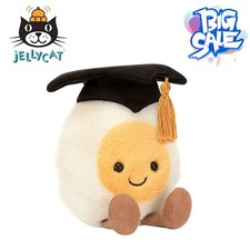 2025 Brand New Jellycat Cute graduation boiled egg soft doll Comes with dust bag