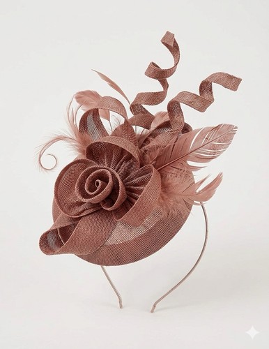 Beige hatinators fascinator - hatinators,