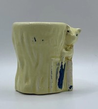 Vintage Egg Cup Keele St Pottery - Sooty Playing Cricket Handpainted 1966 1960s