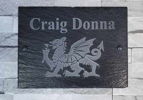 Slate house sign - sign, x