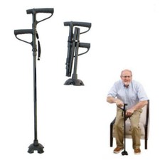Multifunctional Folding Double-Handle Elderly Crutches Aluminum Alloy Elderly Po