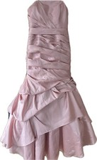 Ronald Joyce Pink Ruched Satin