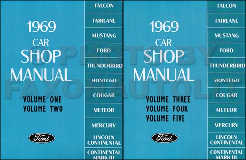 1969 ford shop manuell - 1969, 69