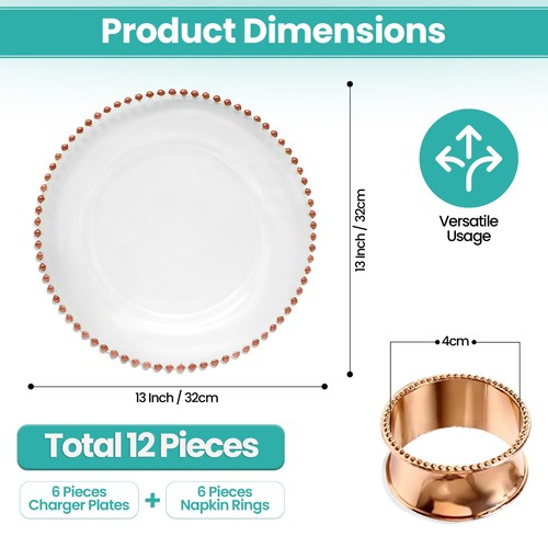 Glass charger plates - glass,