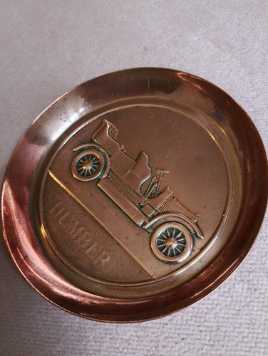 Antique copper pin dish j - pin,