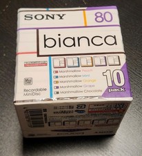 SONY Bianca MiniDiscs NEW 10-Pack 80 min 10MDW80BAA