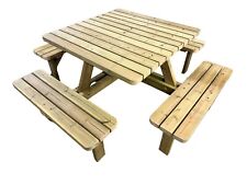 Mg Timber Products: Handmade 8-Seater Square Picnic Table / Pub Bench