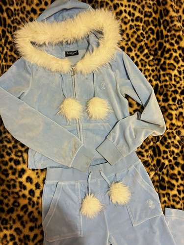 Juicy couture fur blue white - juicy,